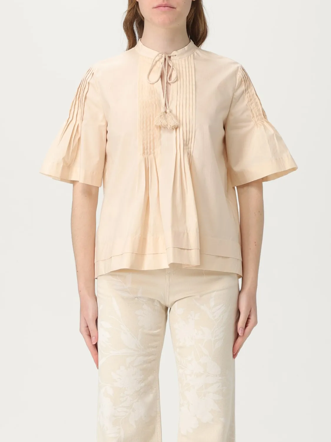 Blusa Twinset in cotone stretch