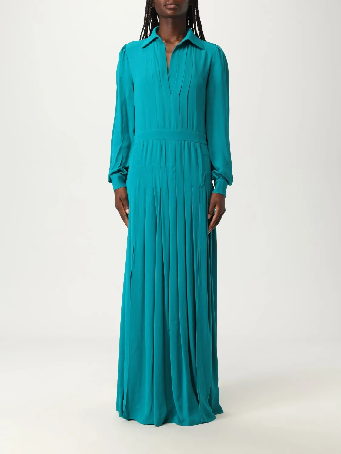 Abito chemisier Twinset in viscosa plissettato