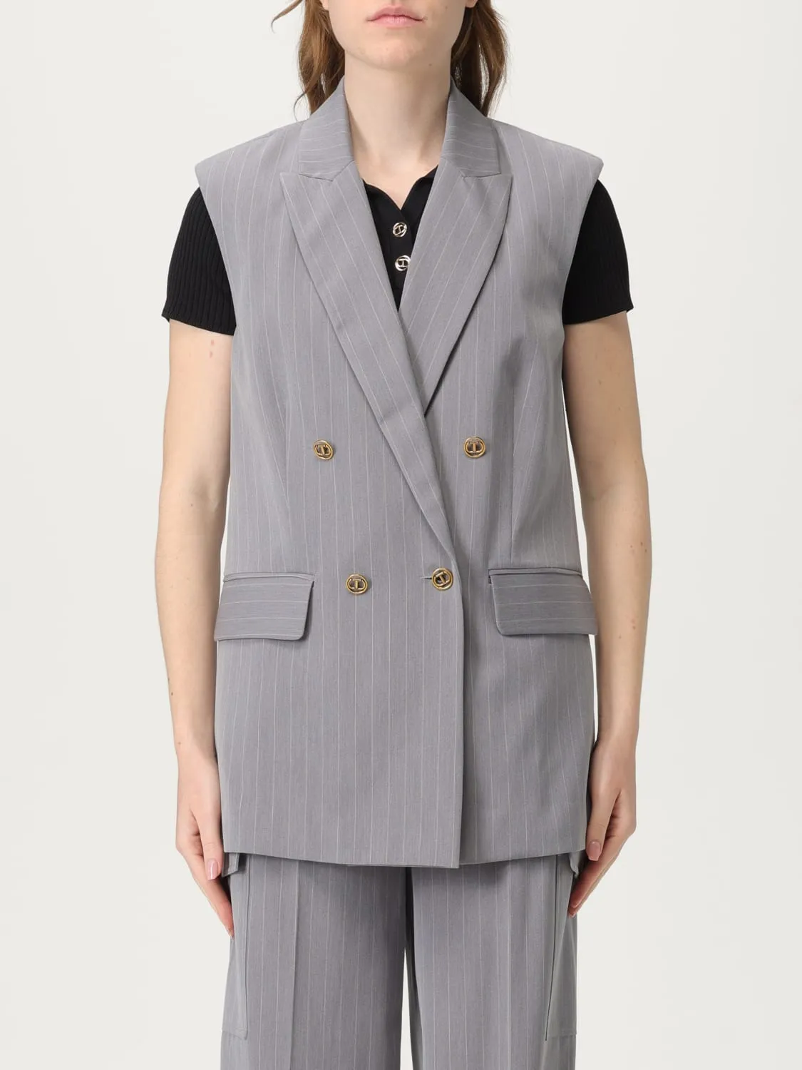 Gilet a doppiopetto Twinset in misto viscosa