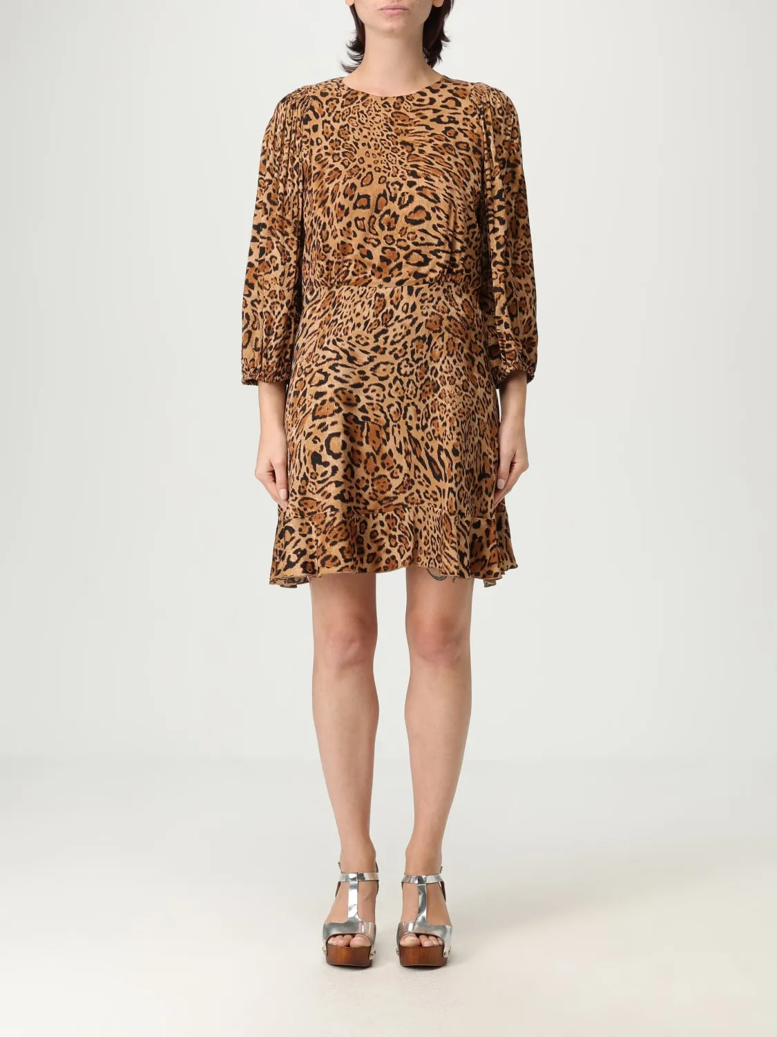 Abito in viscosa animalier Twinset