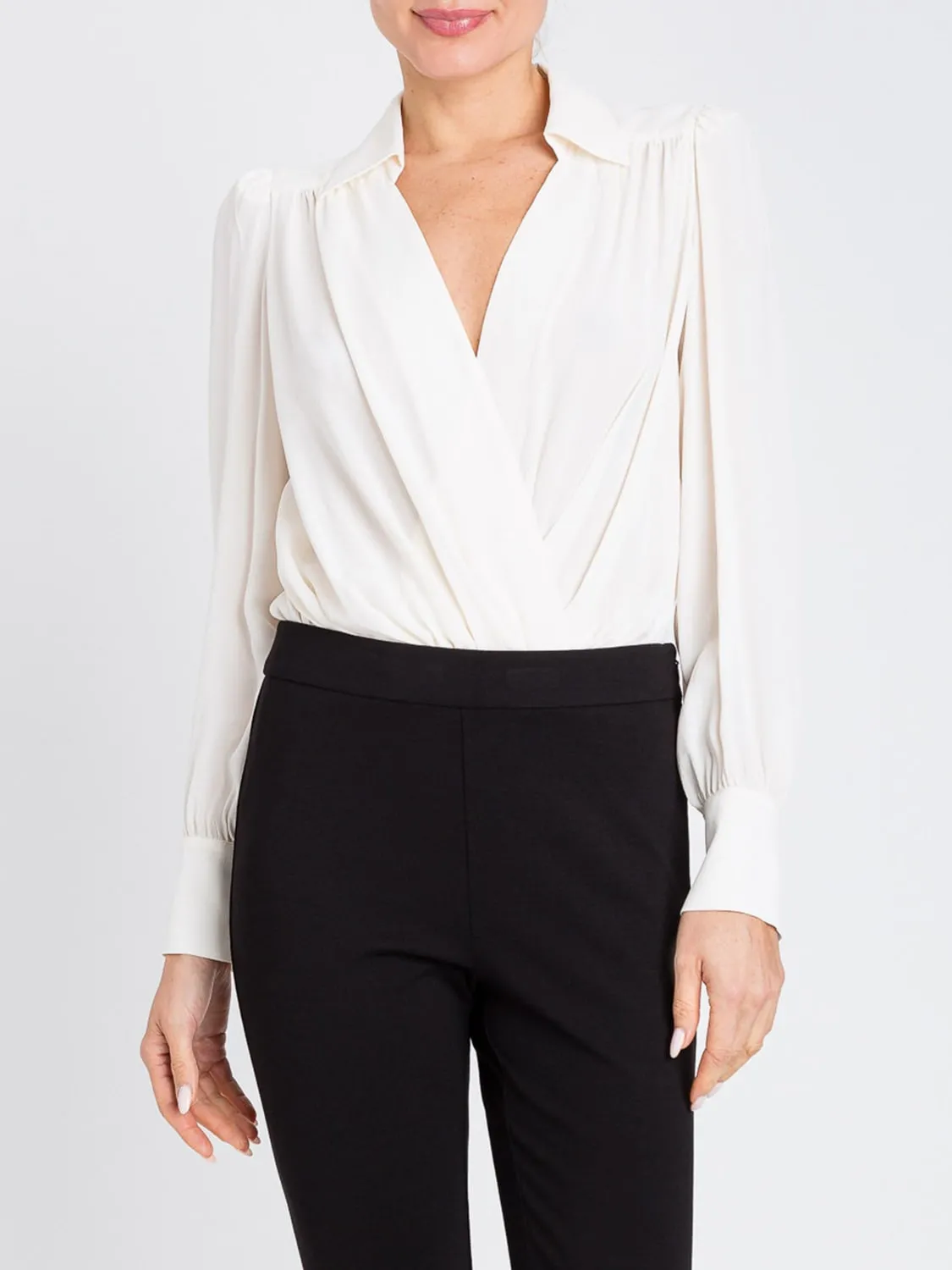 Blusa a body Twinset in crêpe de chine