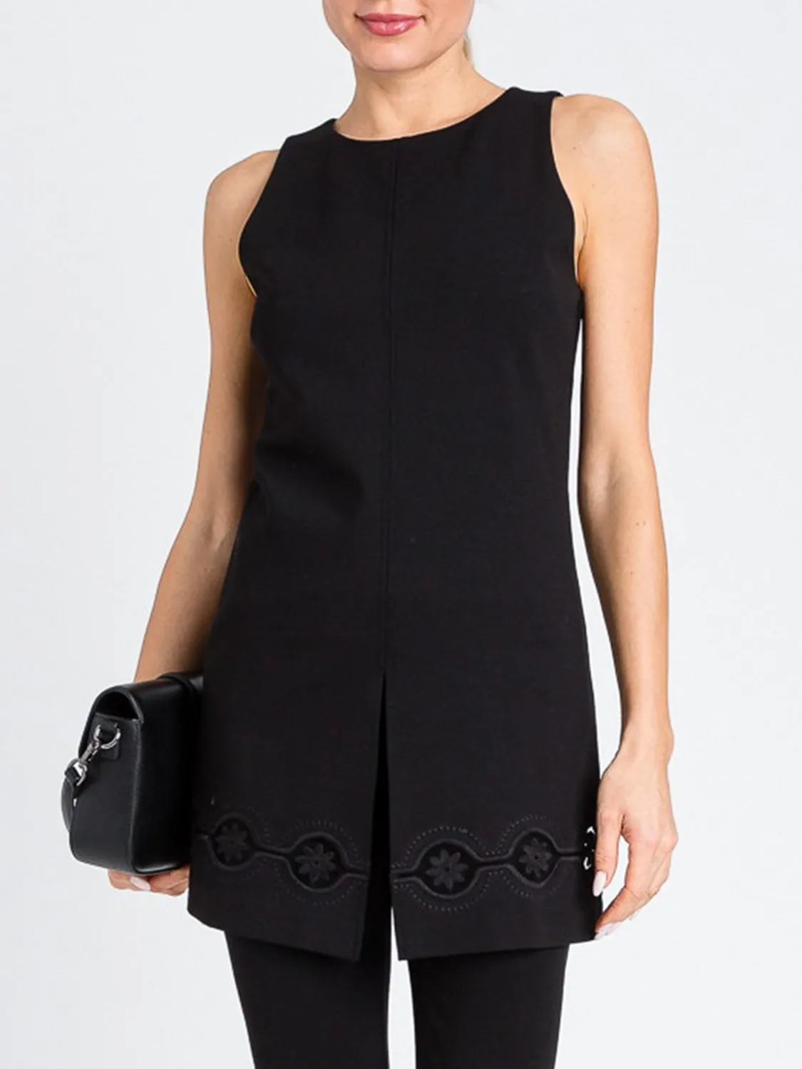 Top Twinset in misto viscosa con ricami