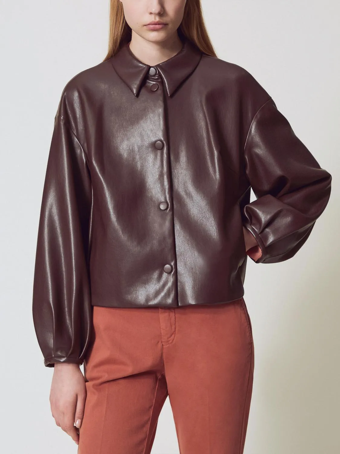 Giacca Twinset in pelle sintetica