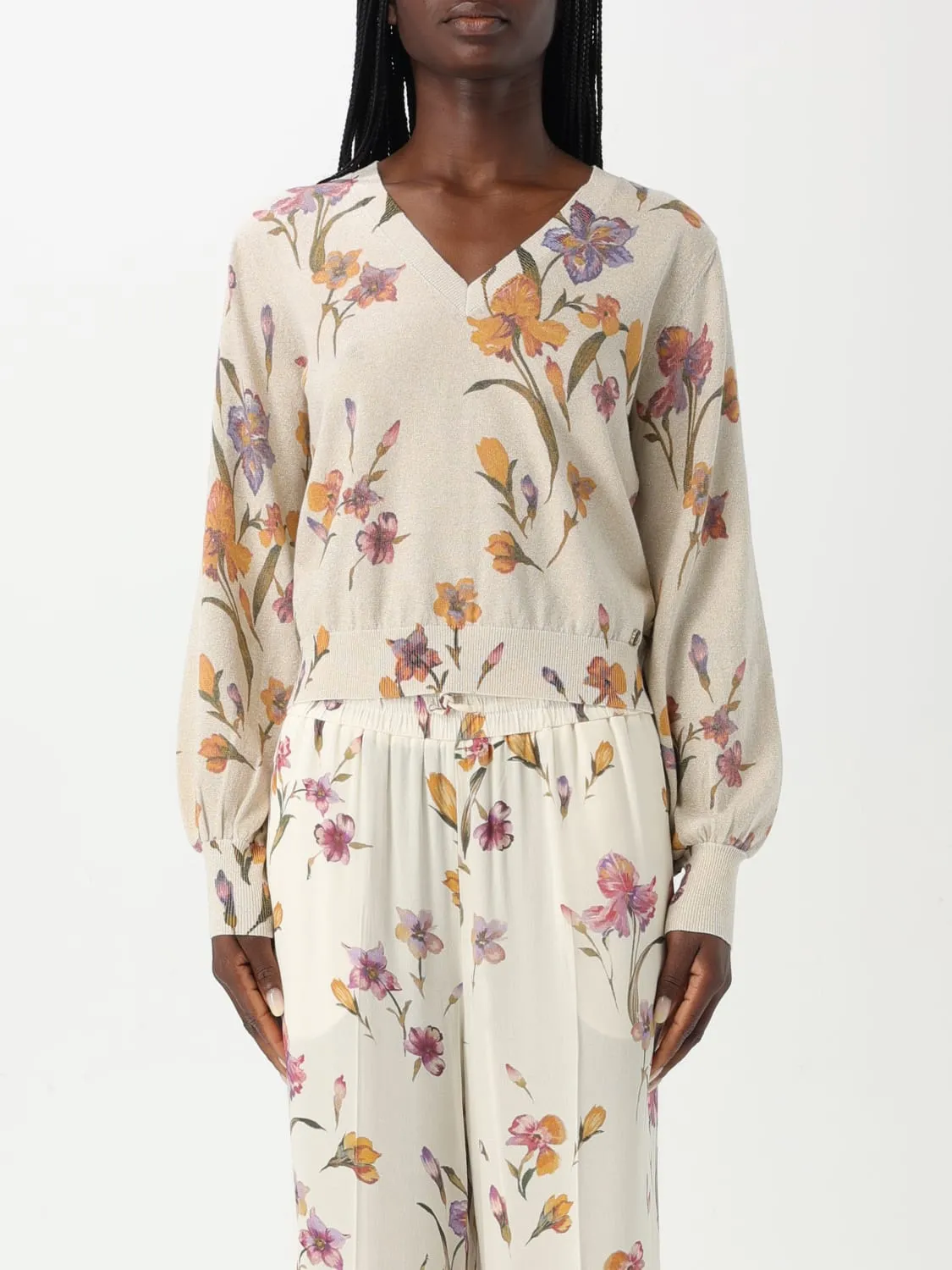 Maglia Twinset in misto cotone stampato