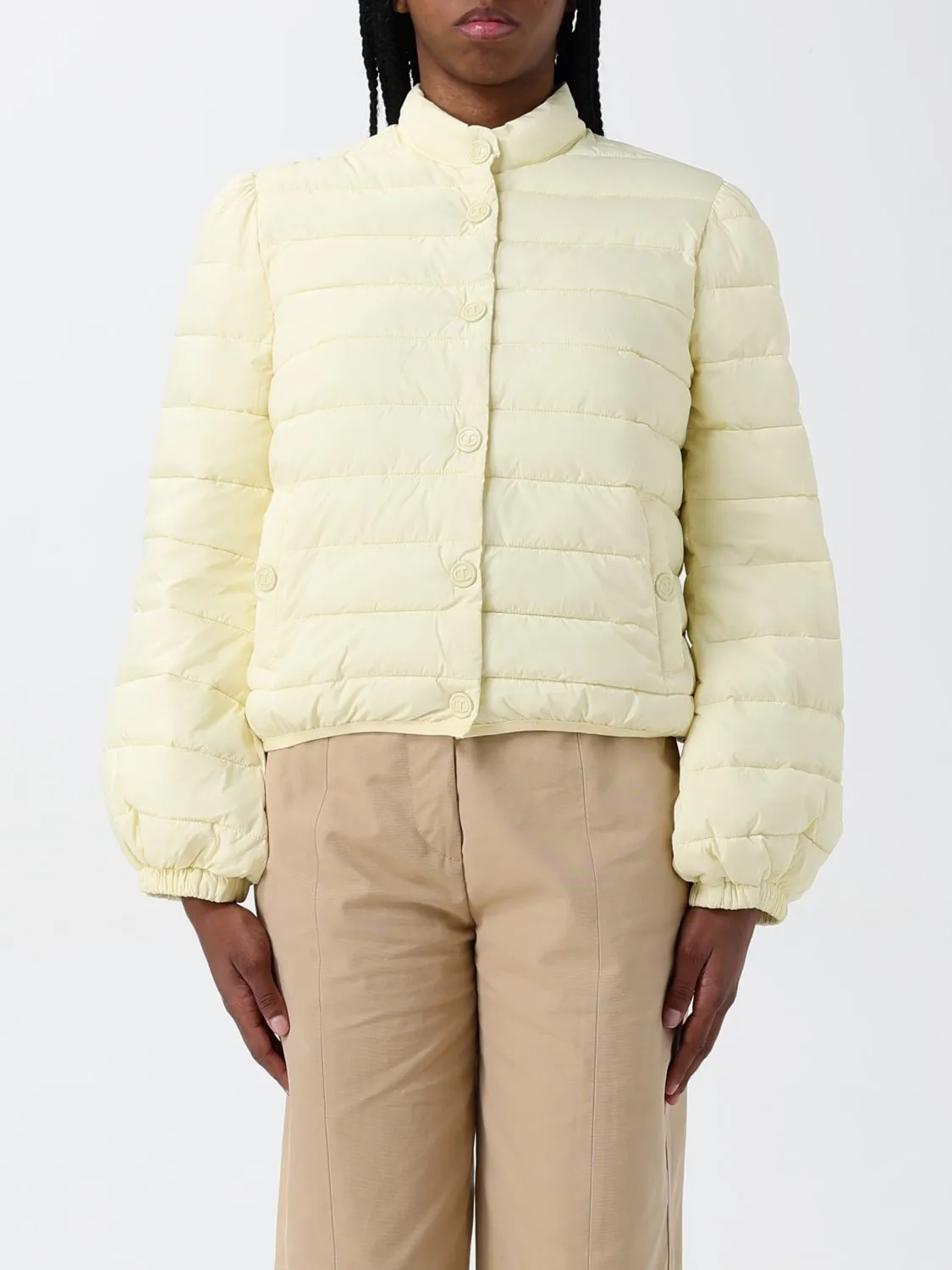 Piumino Twinset in nylon traputato