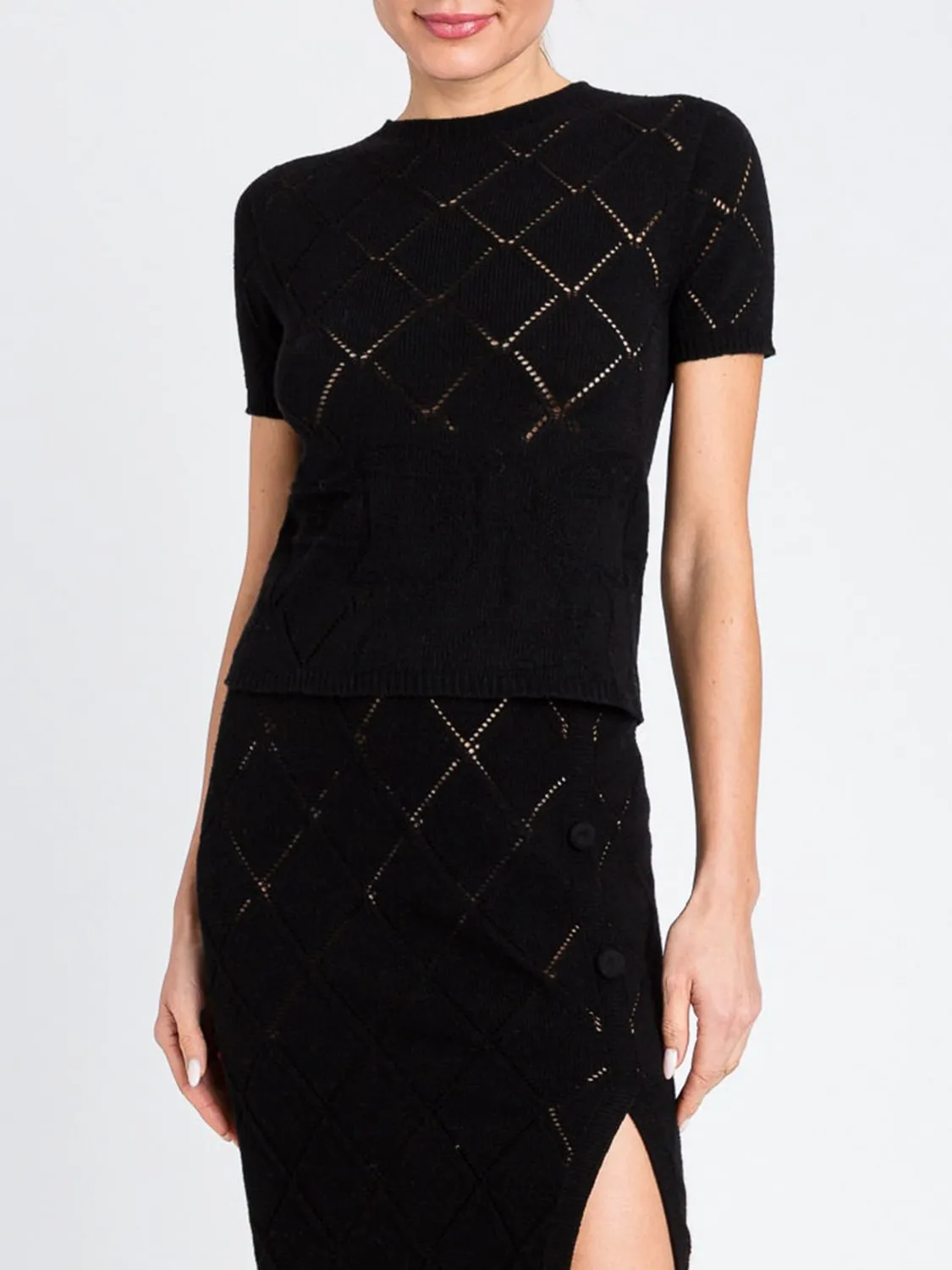 Maglia traforata Twinset in misto lana