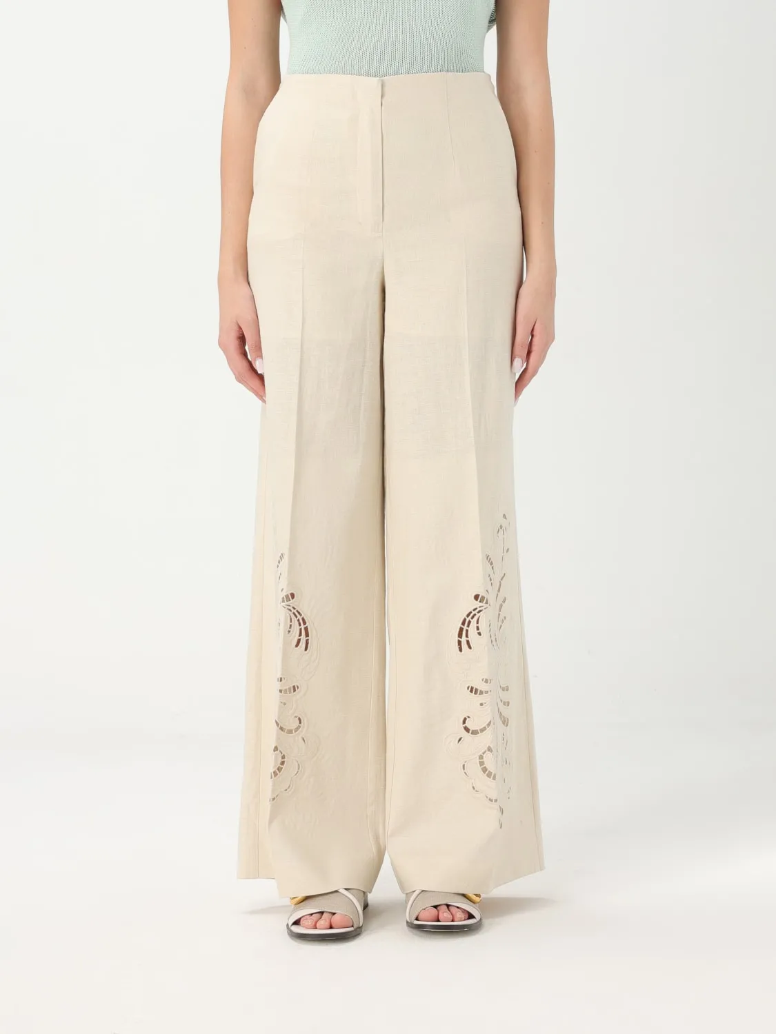 Pantalone Twinset in misto lino