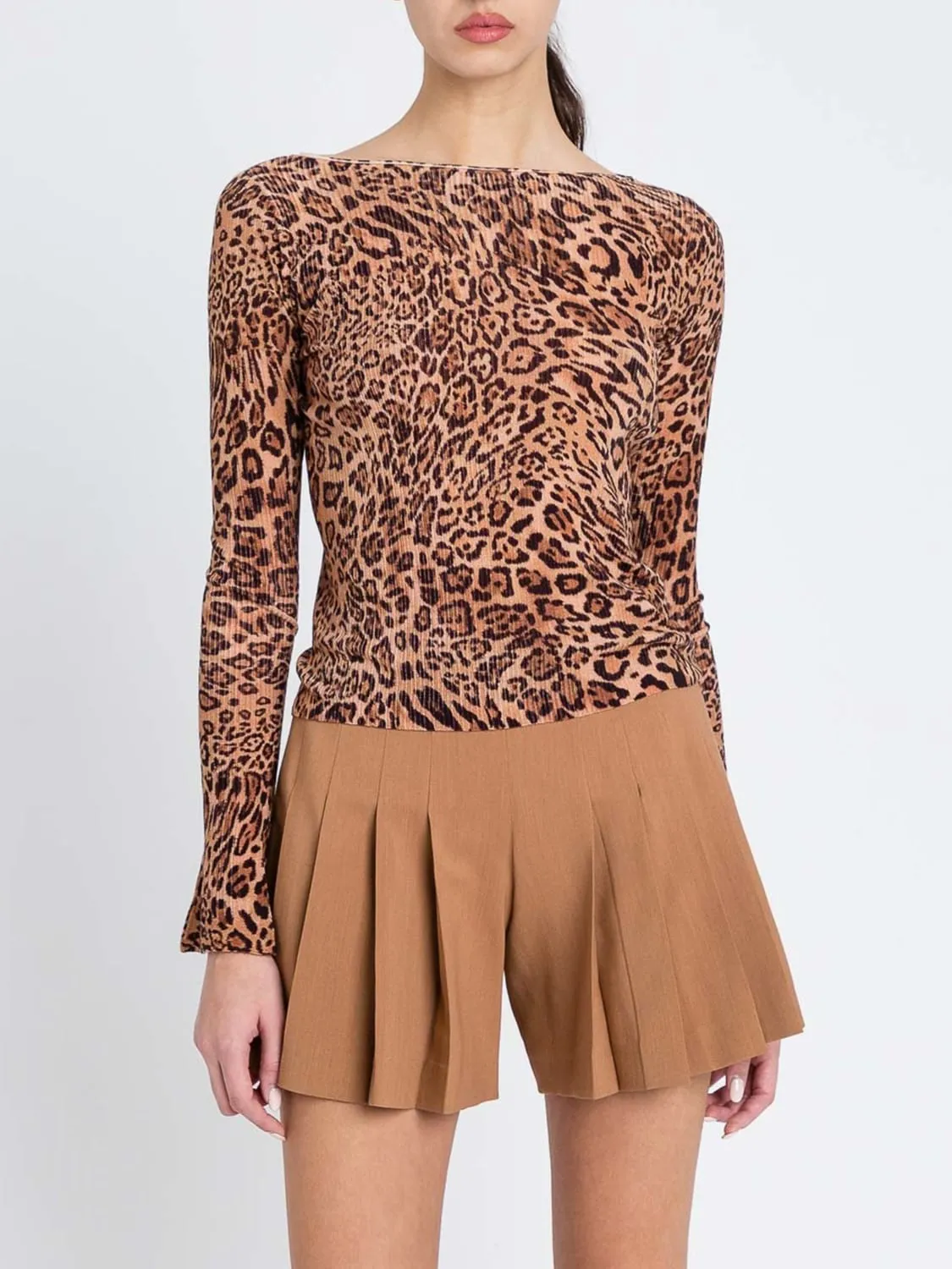 Top Twinset in maglia animalier