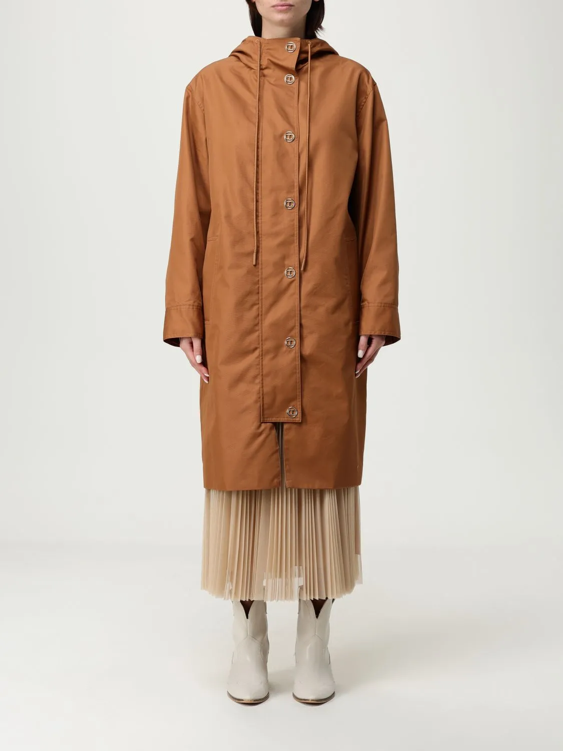 Impermeabile Twinset in misto cotone