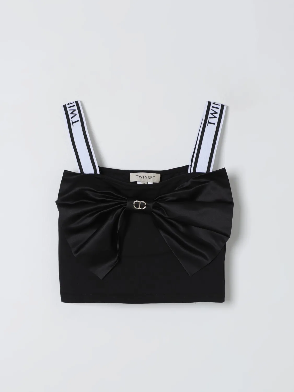 Top Twinset in cotone con fiocco