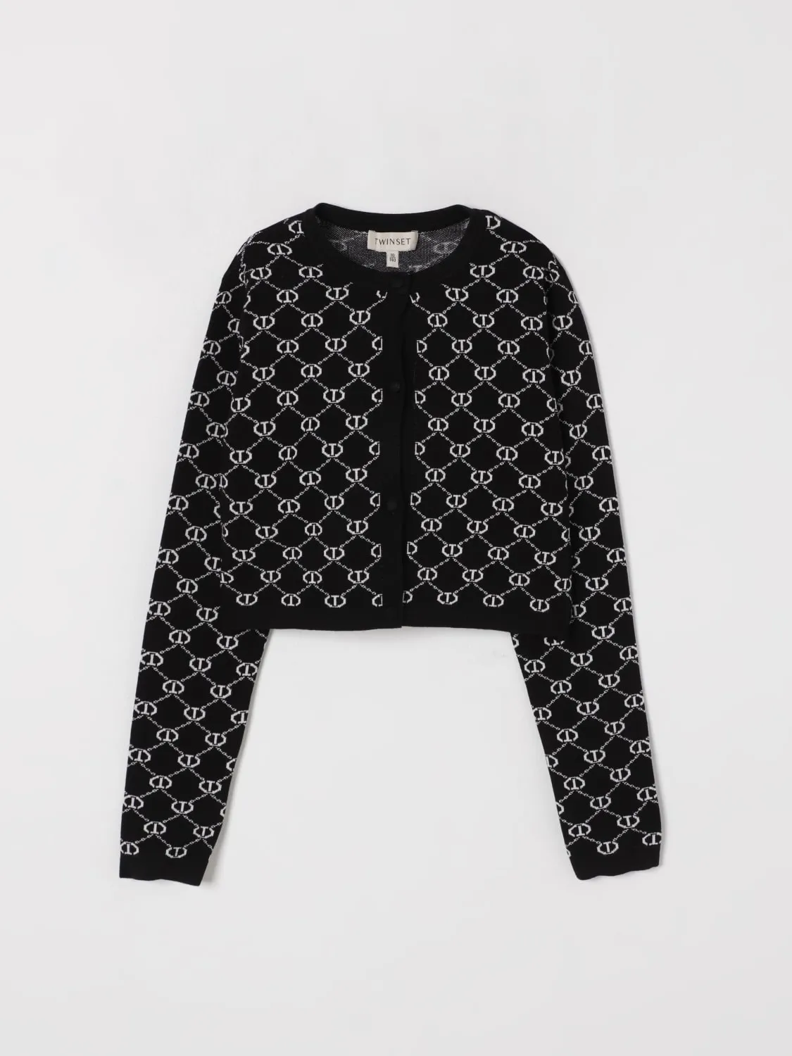 Cardigan a girocollo in viscosa Twinset