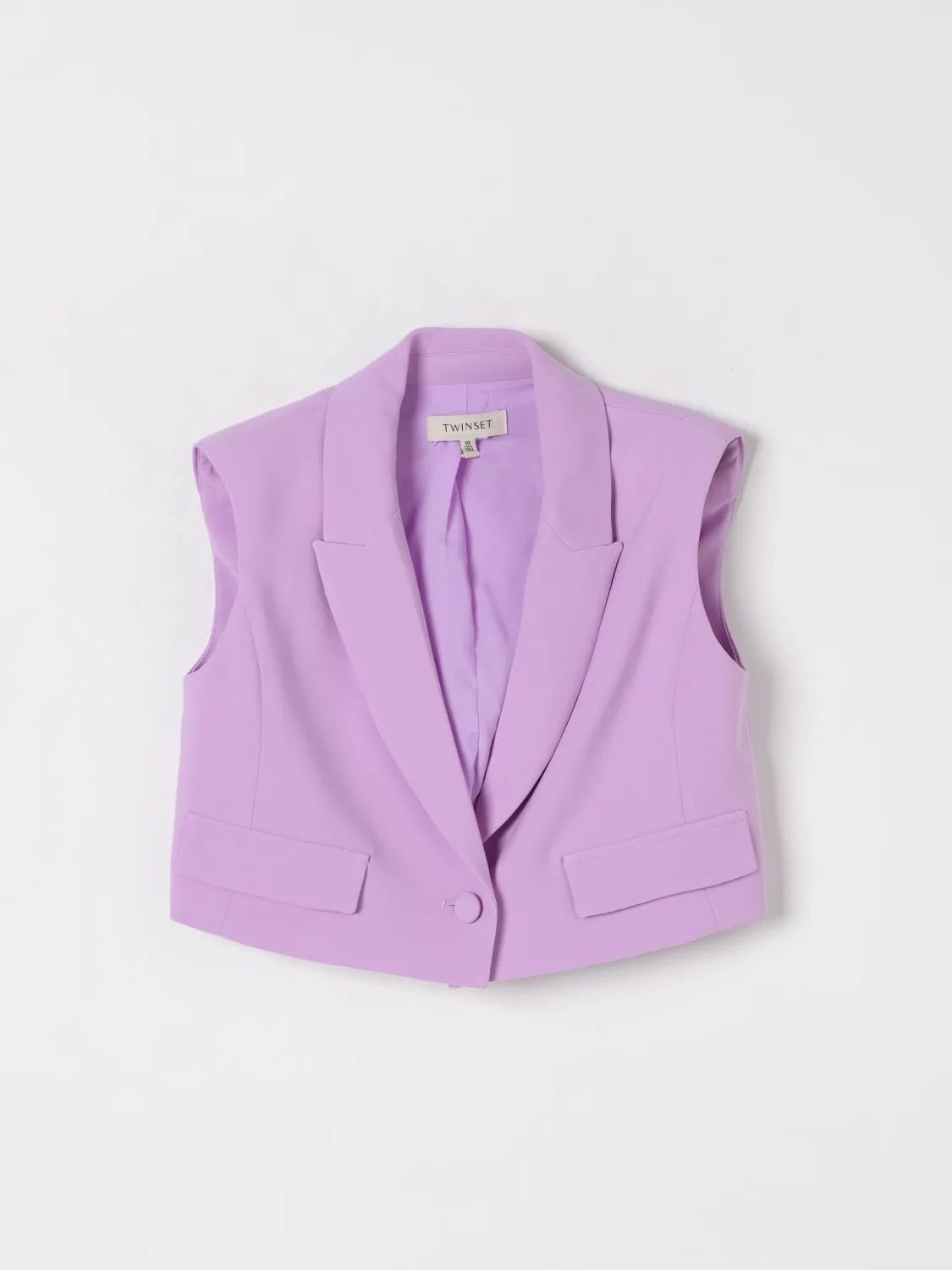 Gilet blazer a monopetto Twinset in crepe