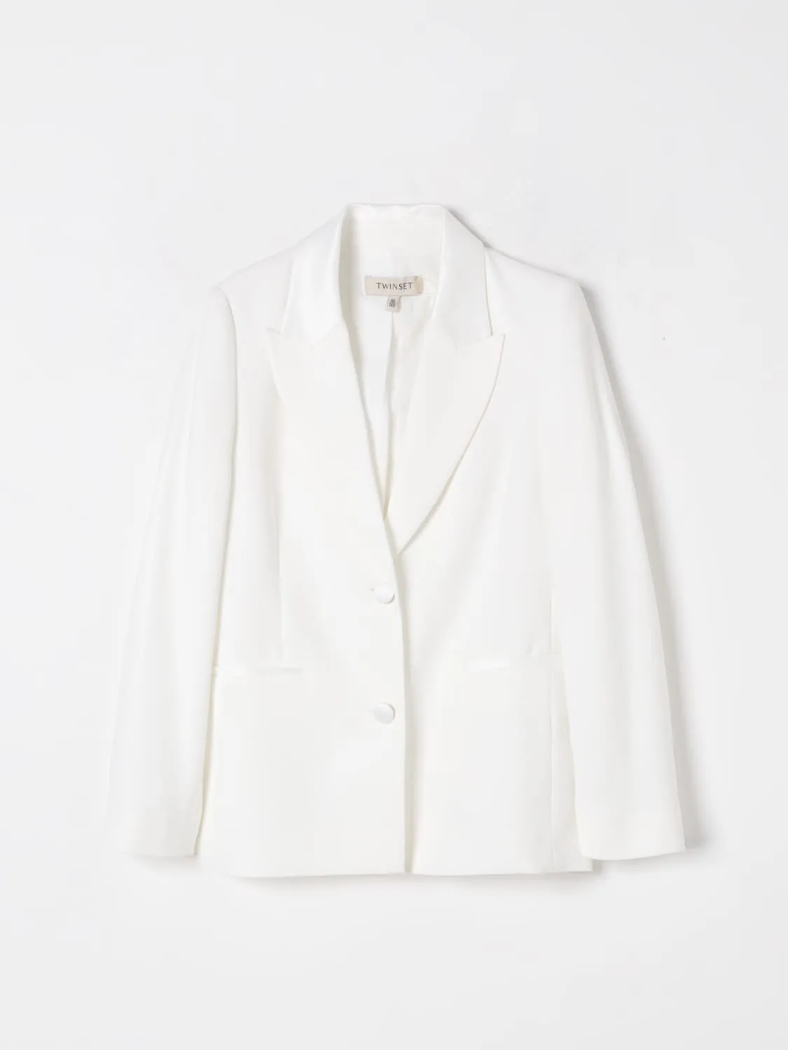 Blazer a doppiopetto in poliestere Twinset