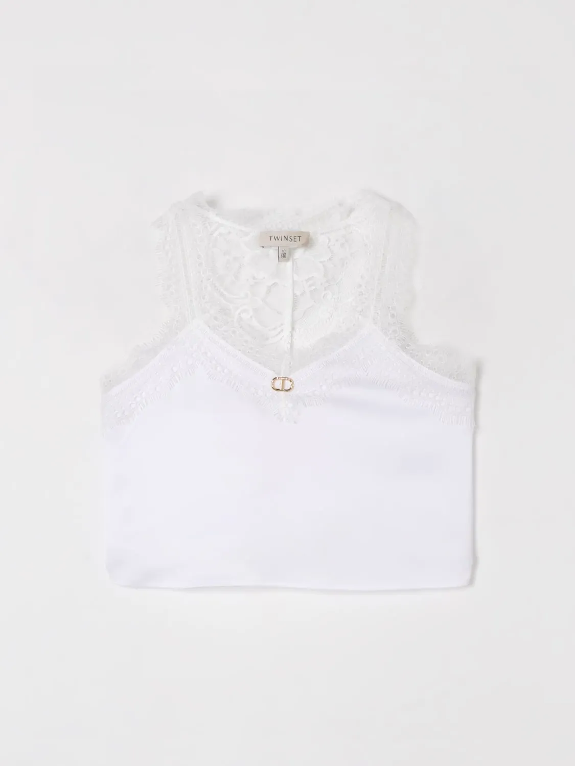 Top crop con inserti in pizzo Twinset