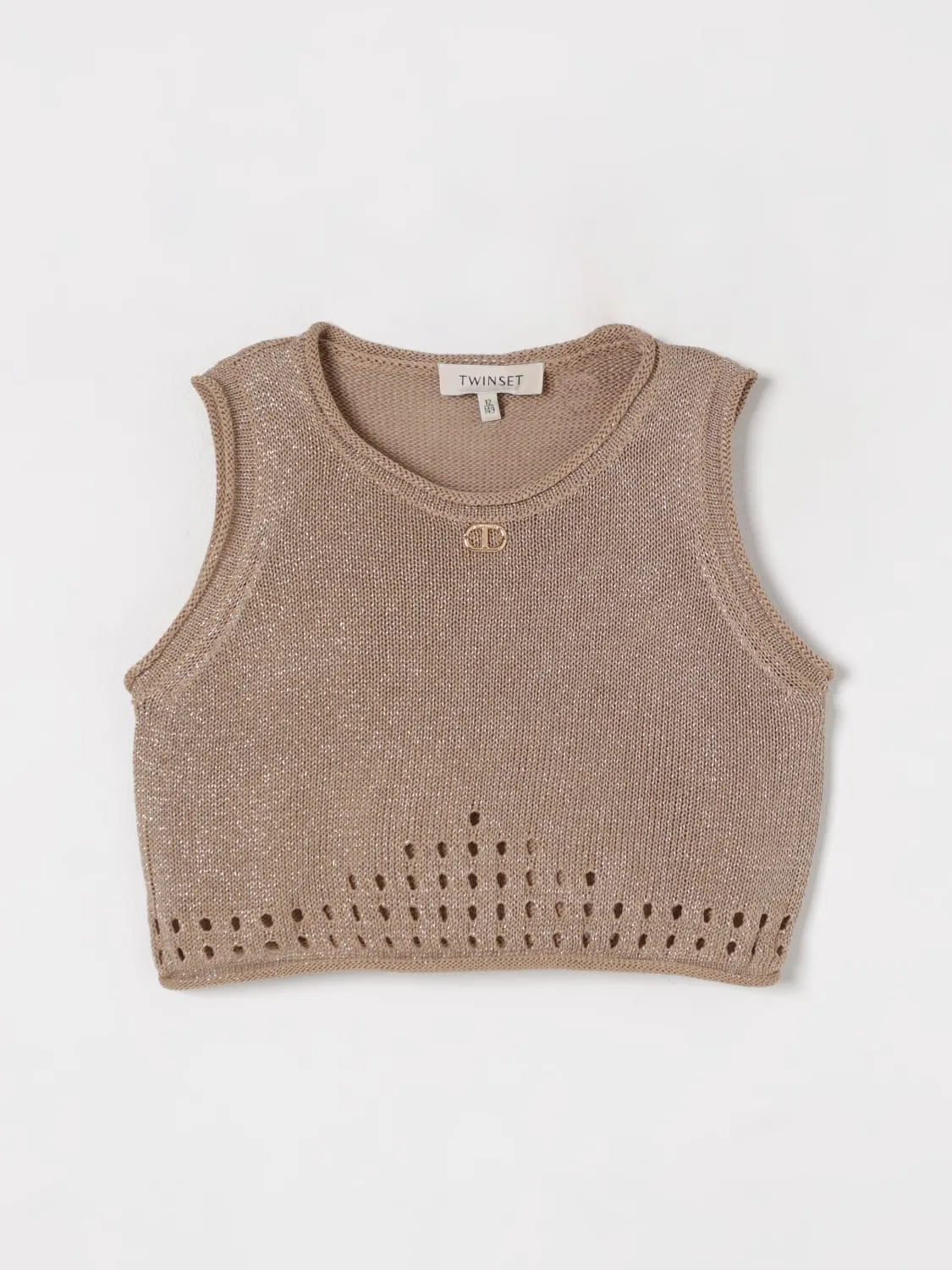 Top crop Twinset in viscosa