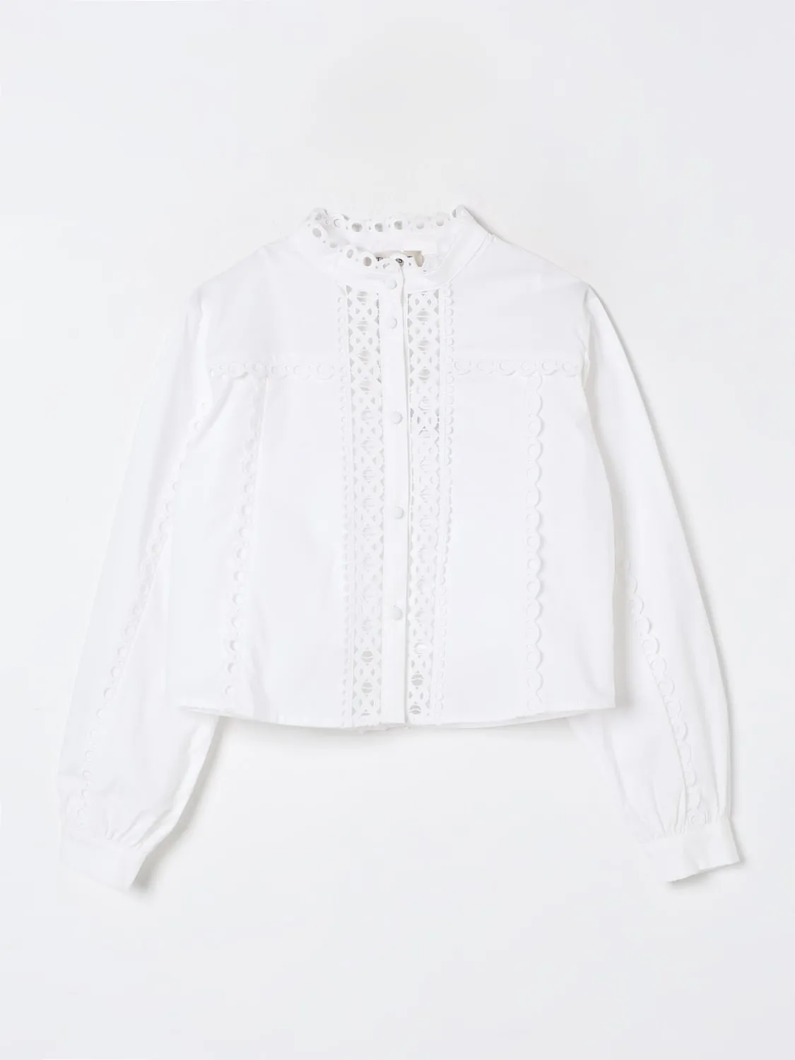 Camicia in cotone ricamata Twinset