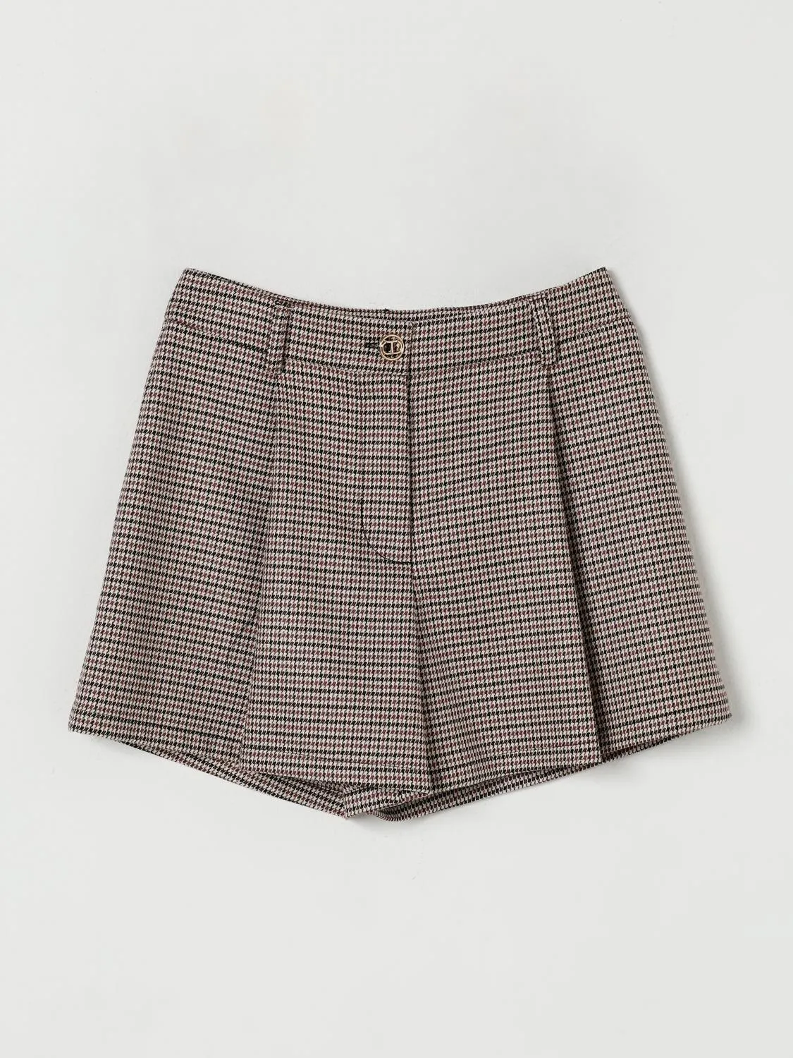 Pantaloncino in misto viscosa pied-de-poule Twinset