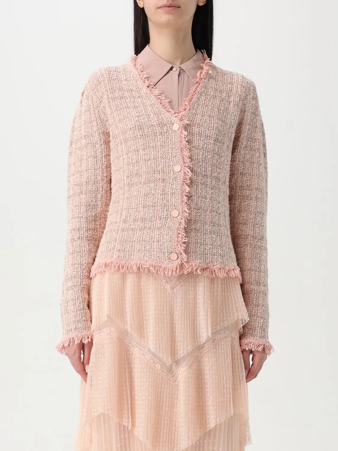 Giacca Twinset in tweed di misto lurex