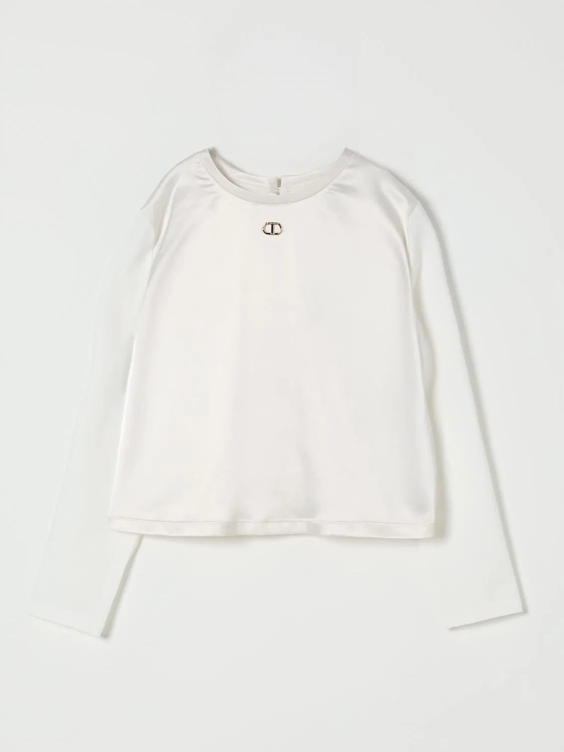 Top in cotone con logo Twinset