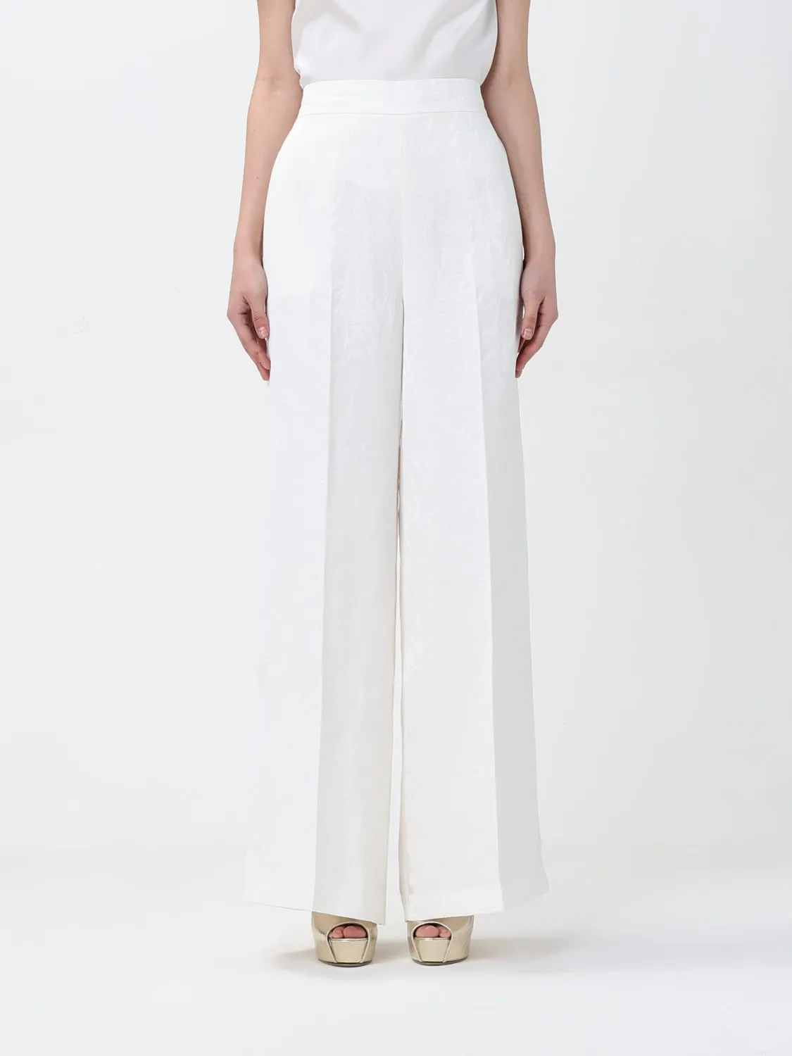 Pantalone Twinset in misto viscosa jacquard