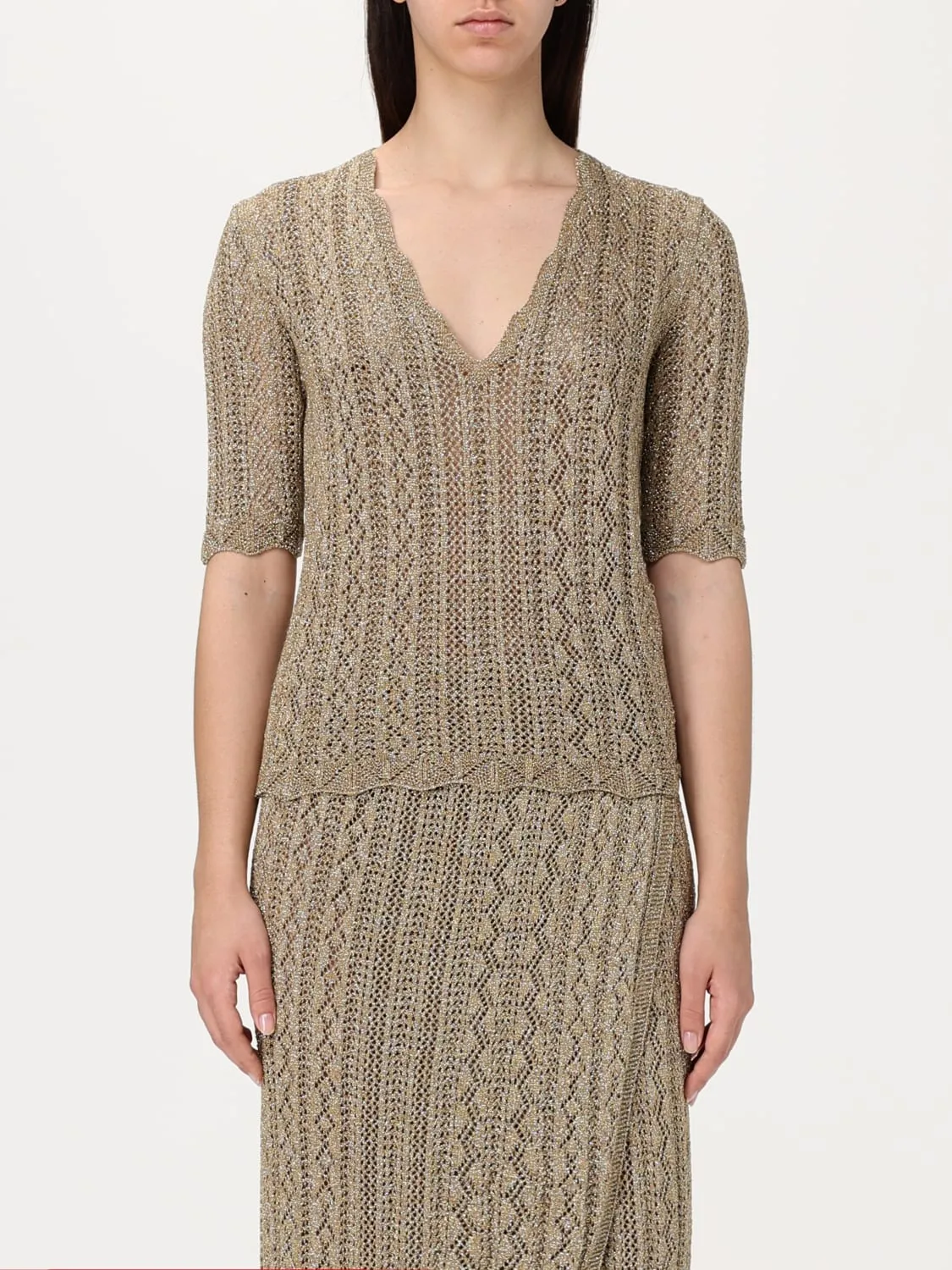 Maglia a v Twinset in misto viscosa