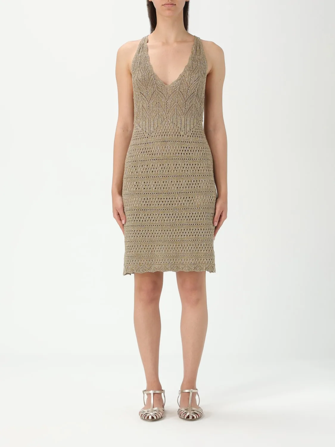 Abito in maglia di viscosa lurex Twinset