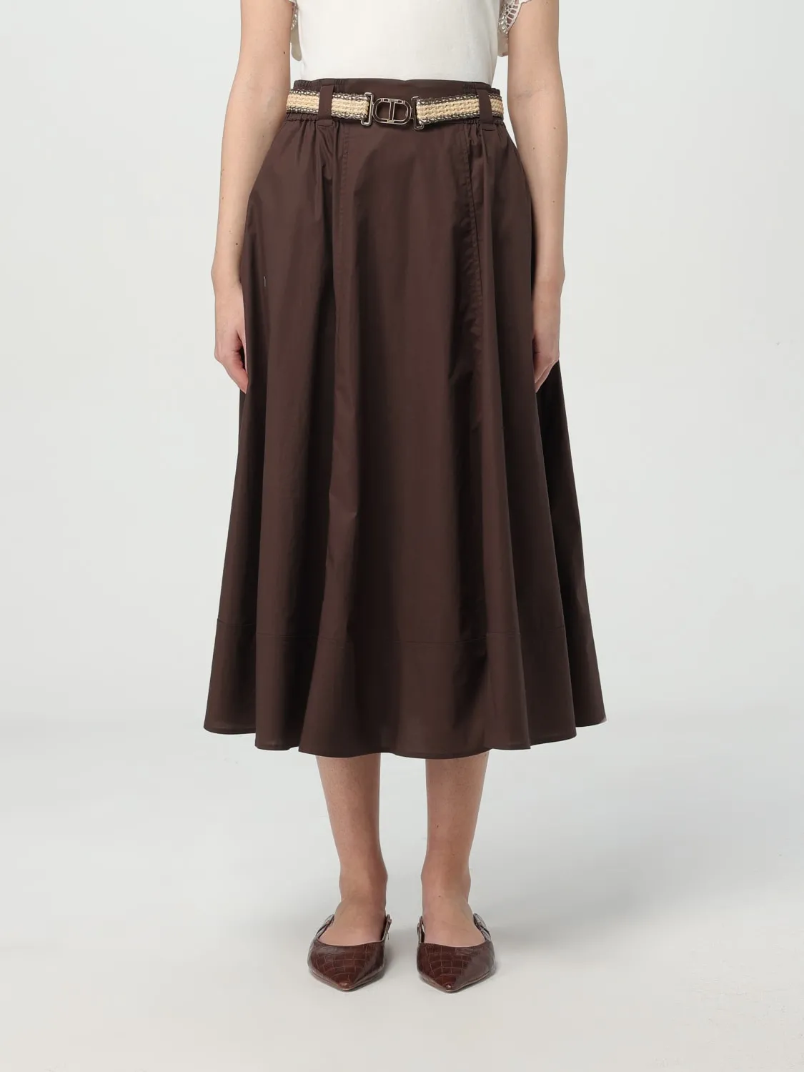 Gonna in popeline di cotone Twinset