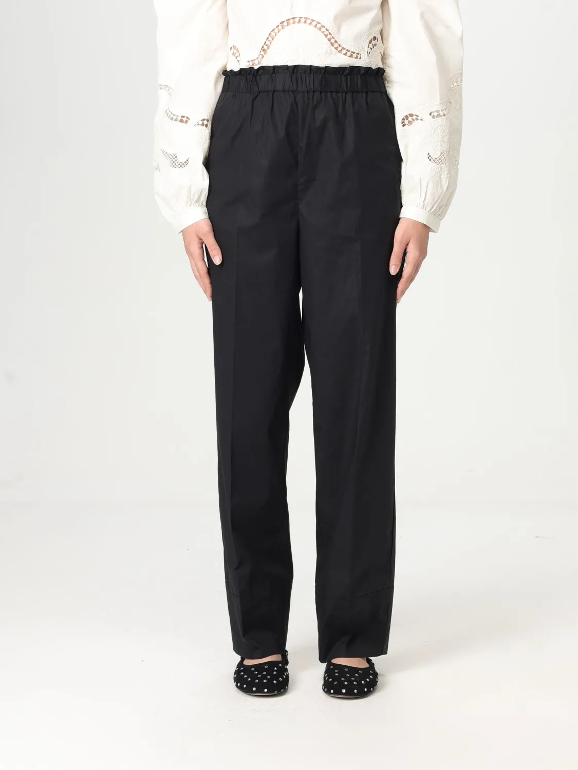 Pantalone Twinset in popeline di cotone