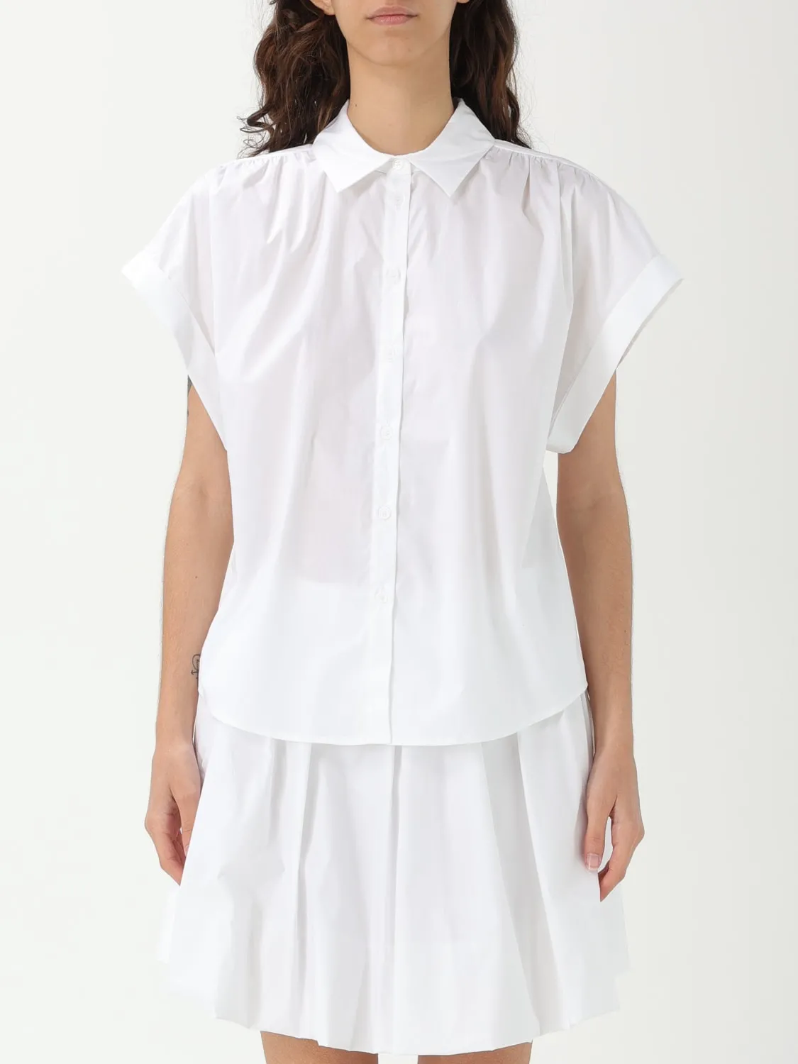 Camicia smanicata Twinset in cotone