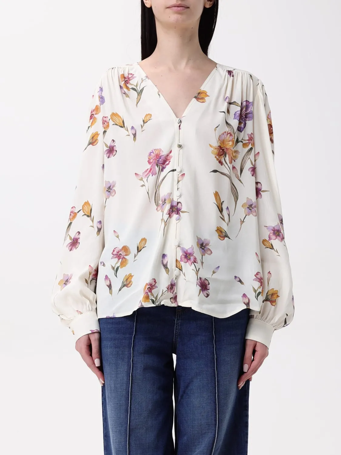 Camicia Twinset in viscosa con stampa floreale