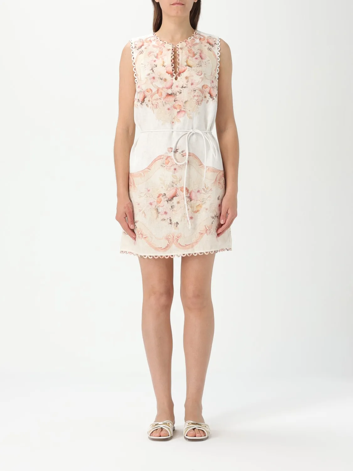 Abito in lino floreale Twinset