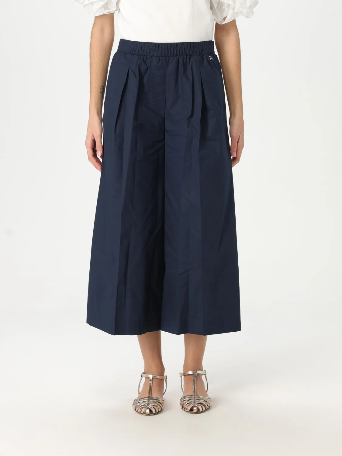 Pantalone cropped Twinset in cotone