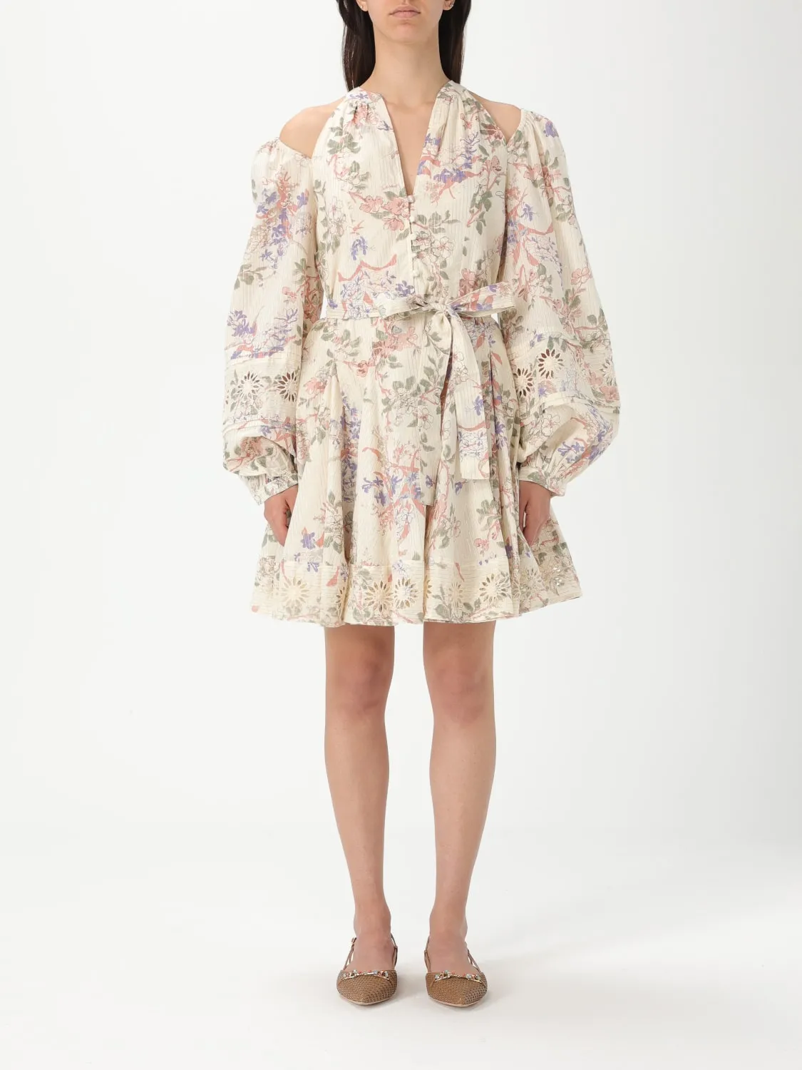 Abito in cotone floreale Twinset