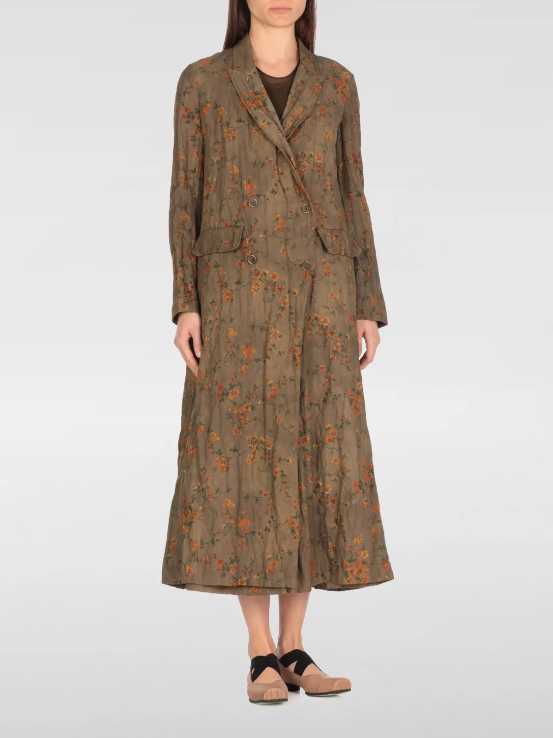 Cappotto in cotone floreale Uma Wang