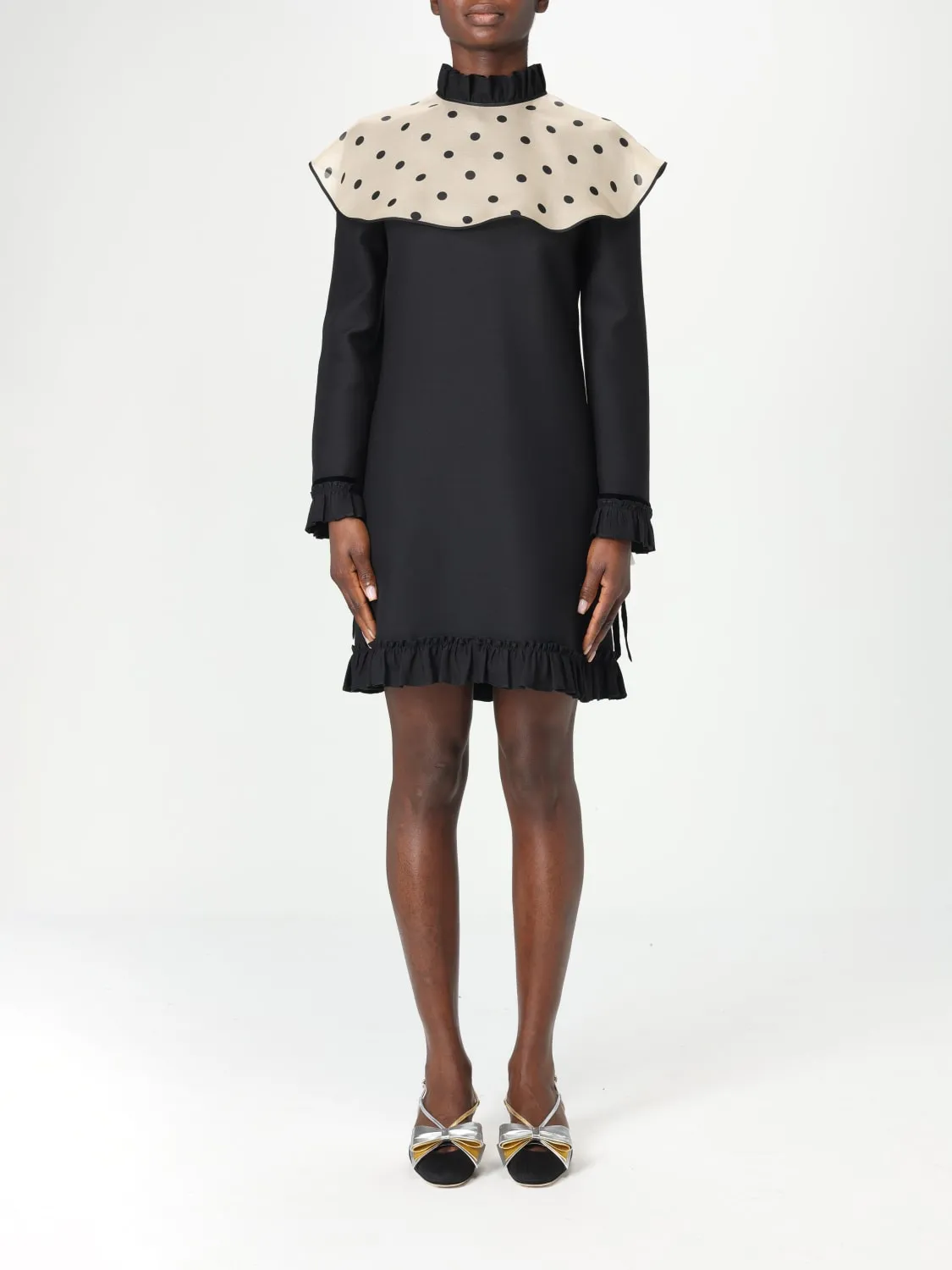 Abito in lana vergine e seta Valentino