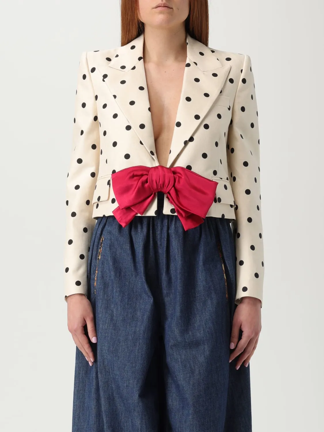 Blazer a monopetto con fiocco Valentino