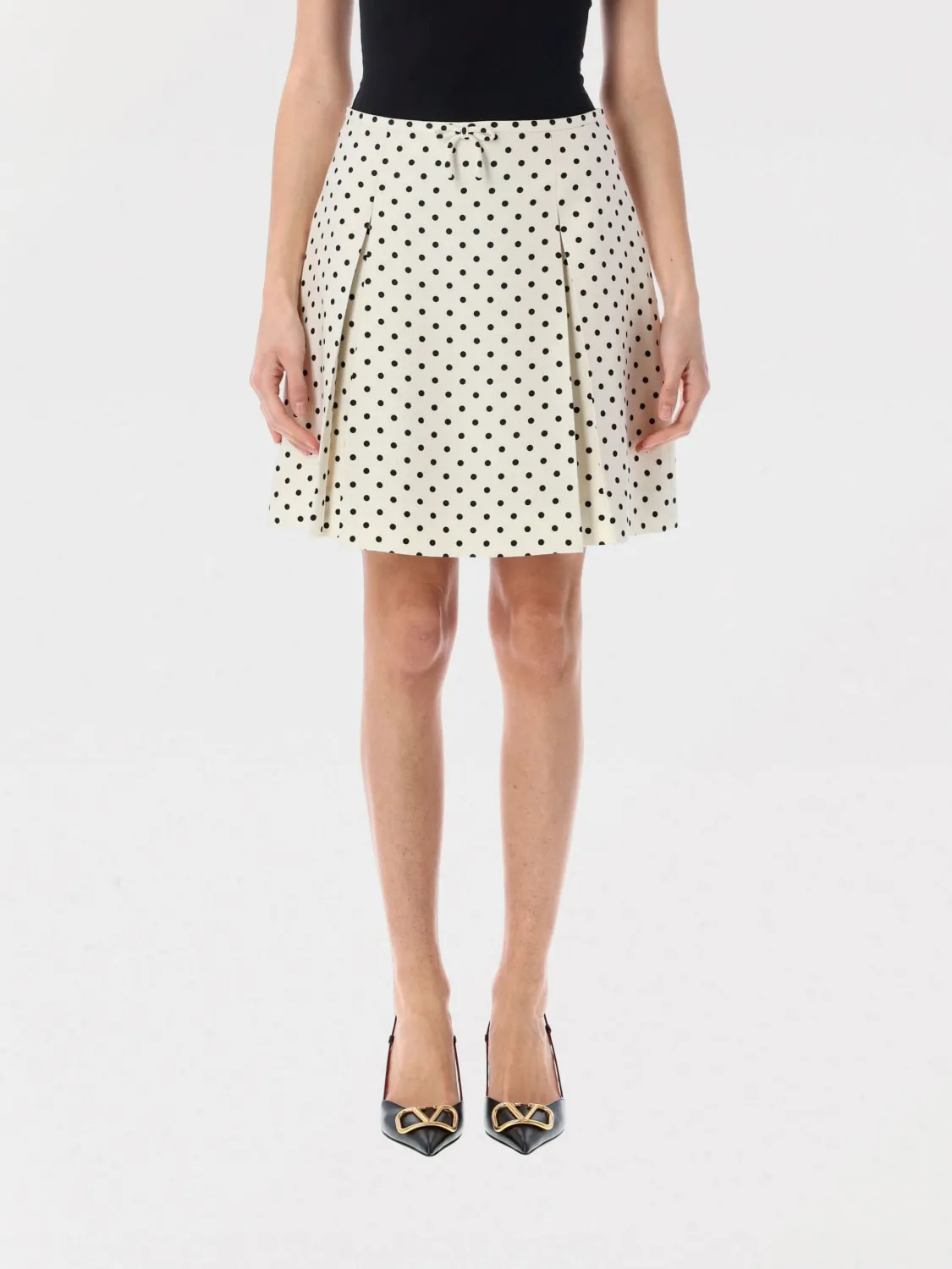 Gonna Valentino in viscosa a pois