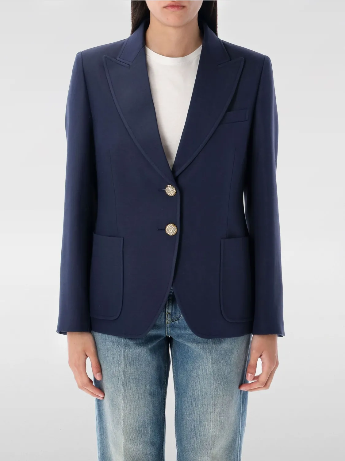 Blazer monopetto Valentino in lana vergine e seta