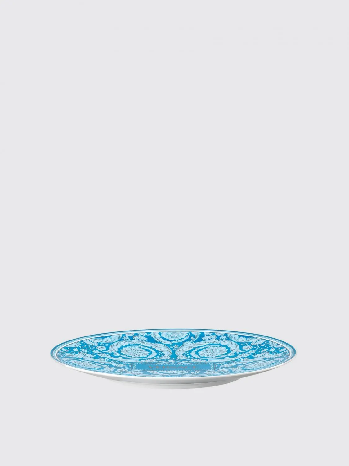 Piatto Barocco Teal Rosenthal x Versace Home in porcellana