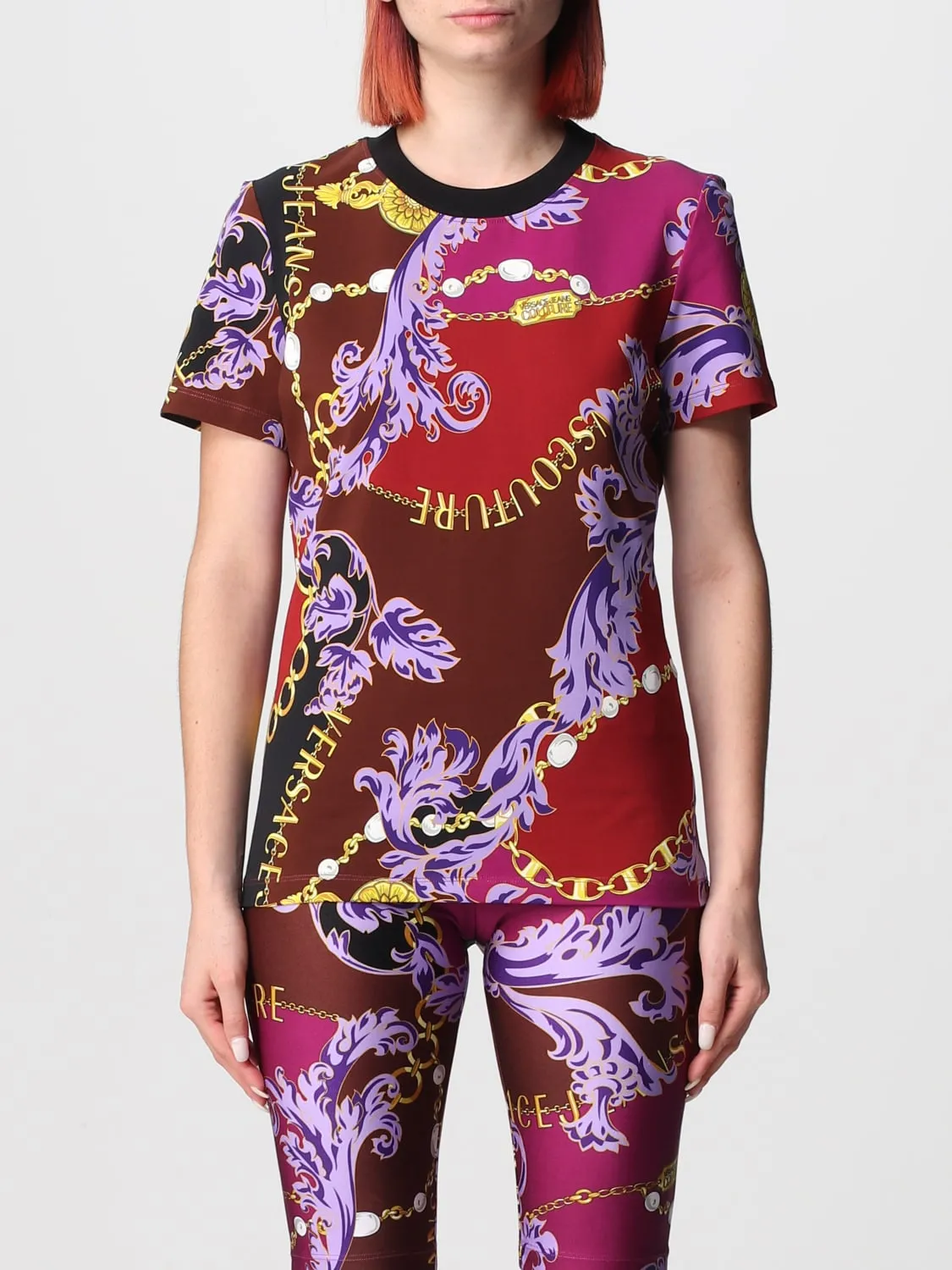 T-shirt Versace Jeans Couture in misto cotone stampato