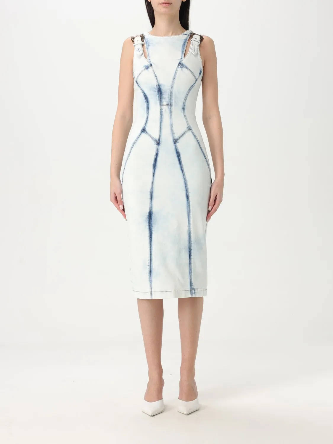 Abito Versace Jeans Couture in denim candeggiato