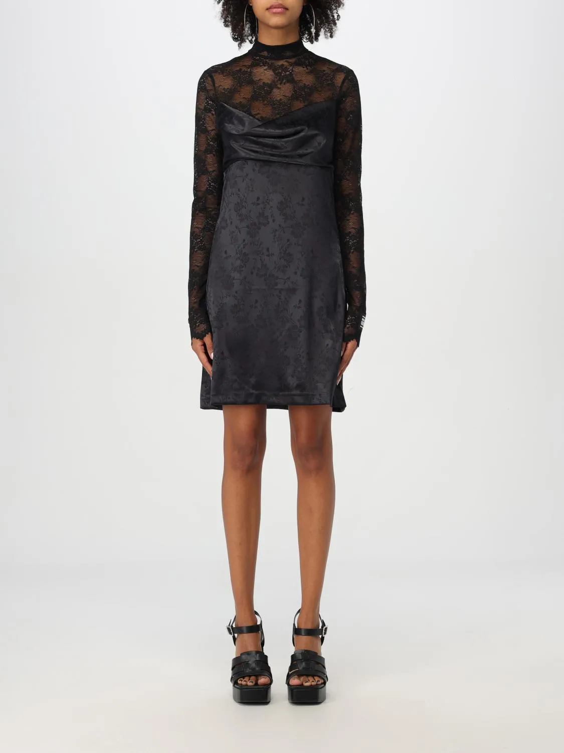 Abito Versace Jeans Couture in pizzo e raso