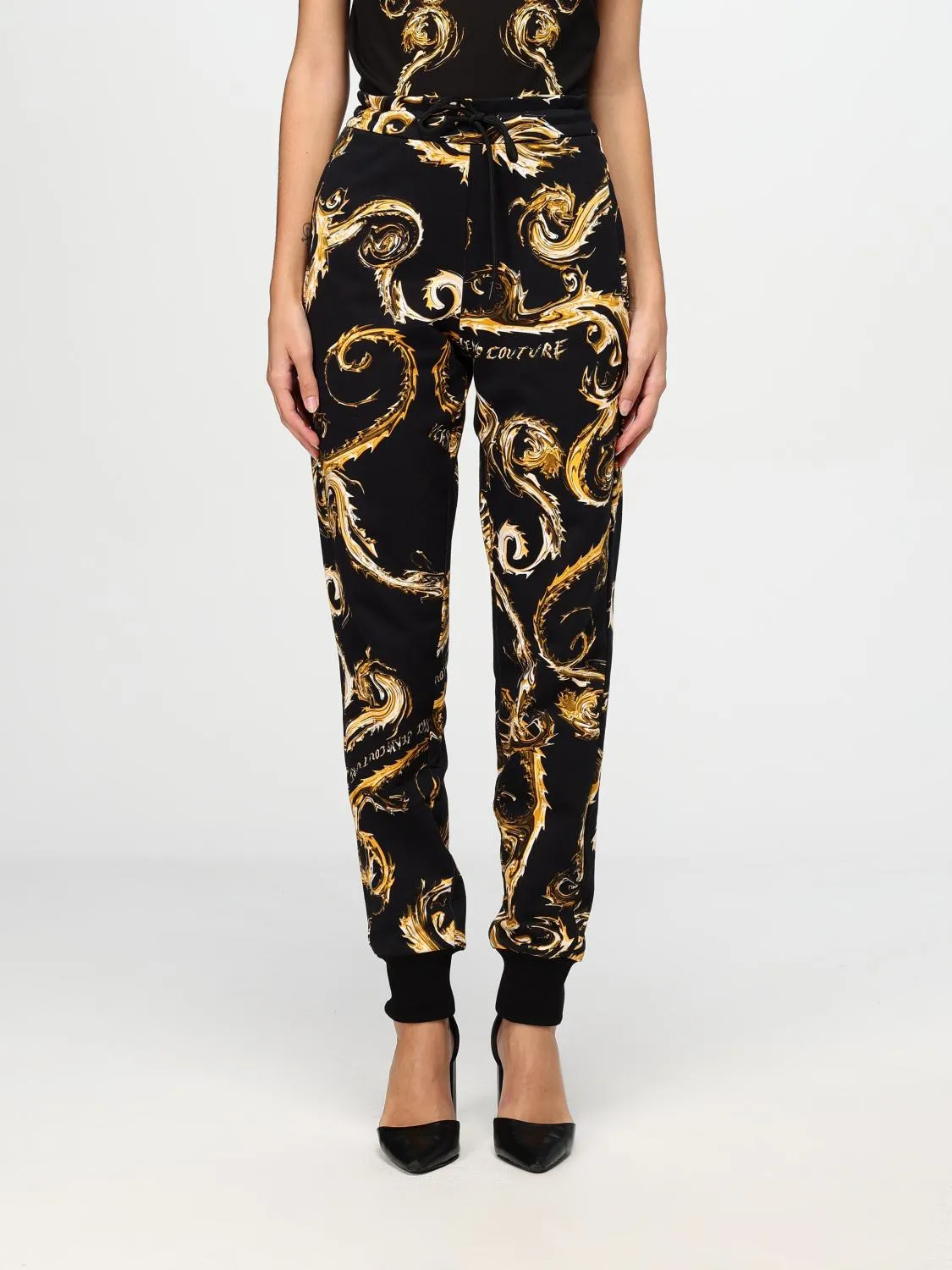Pantalone in cotone baroque Versace Jeans Couture