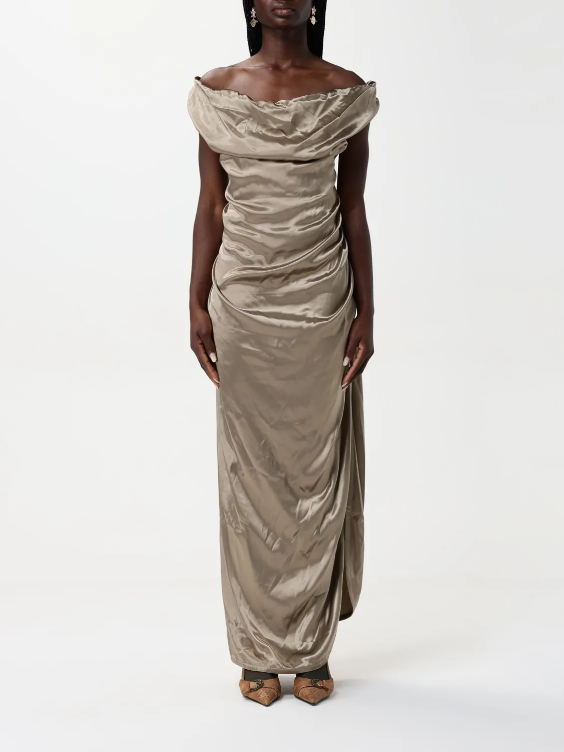 Abito lungo Vivienne Westwood in viscosa drappeggiata