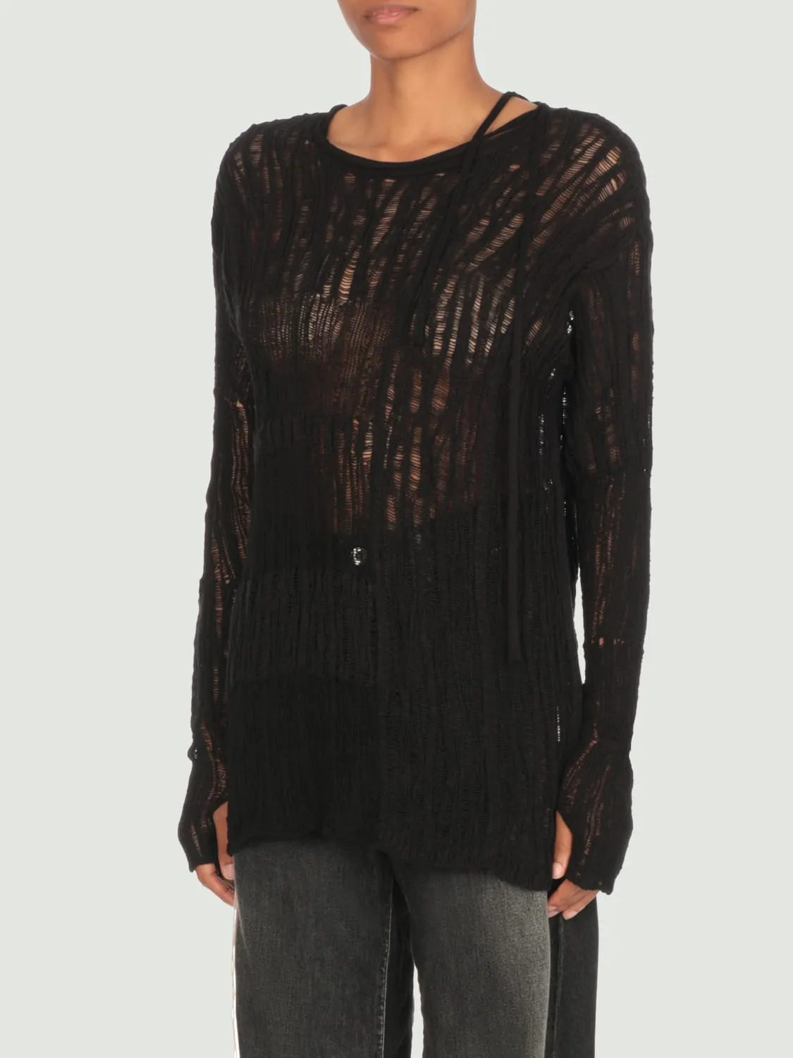 Maglia in cotone traforata Y's