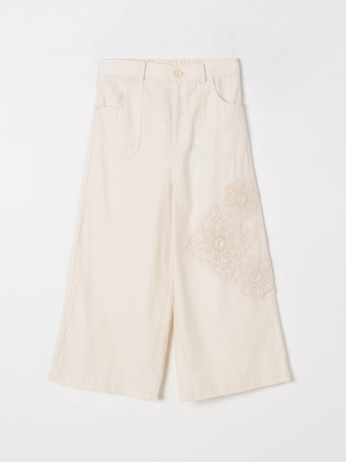 Pantaloni Halliday con applicazione a fiori Zimmermann