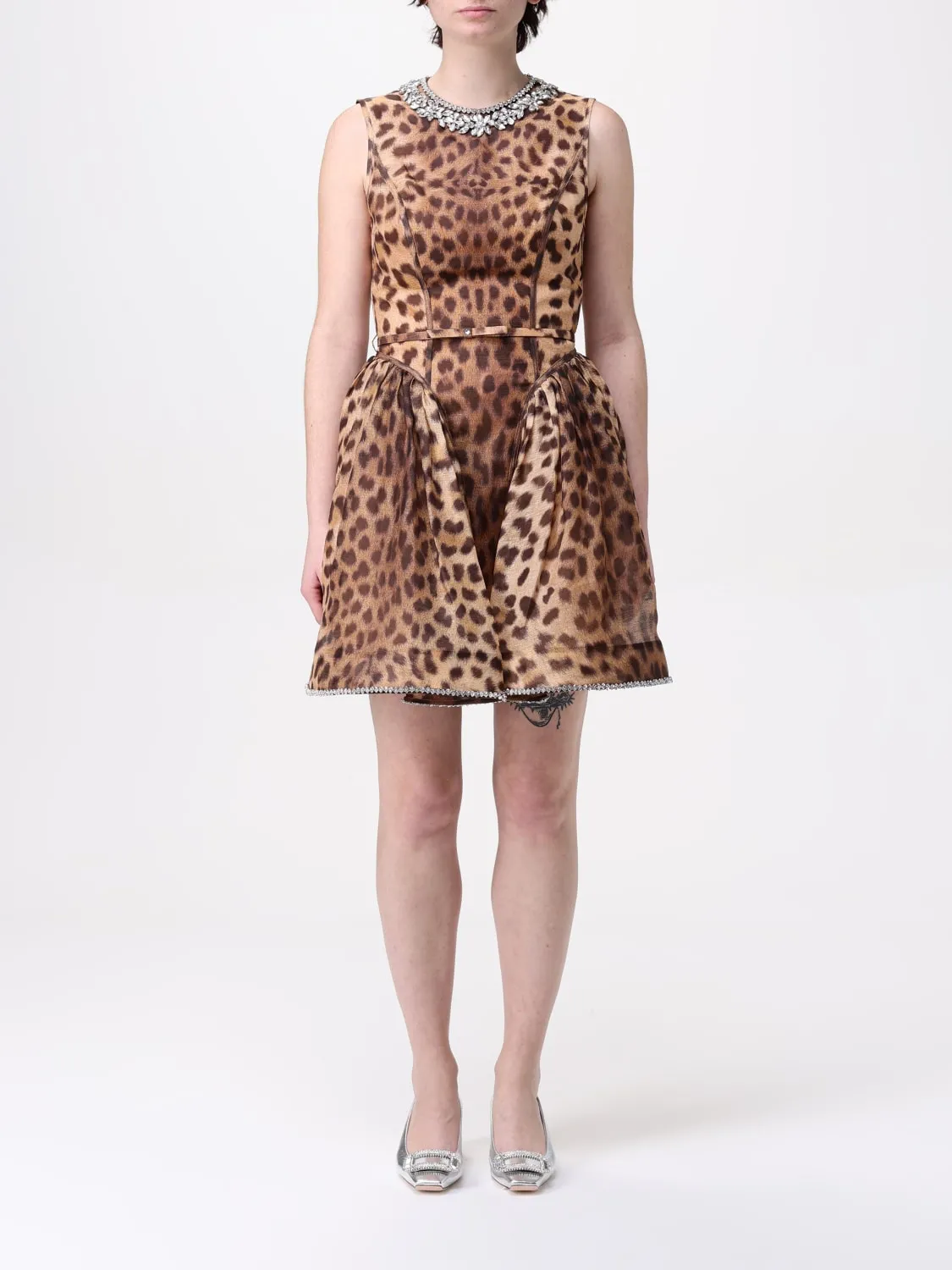 Abito animalier Zimmermann in mini lino