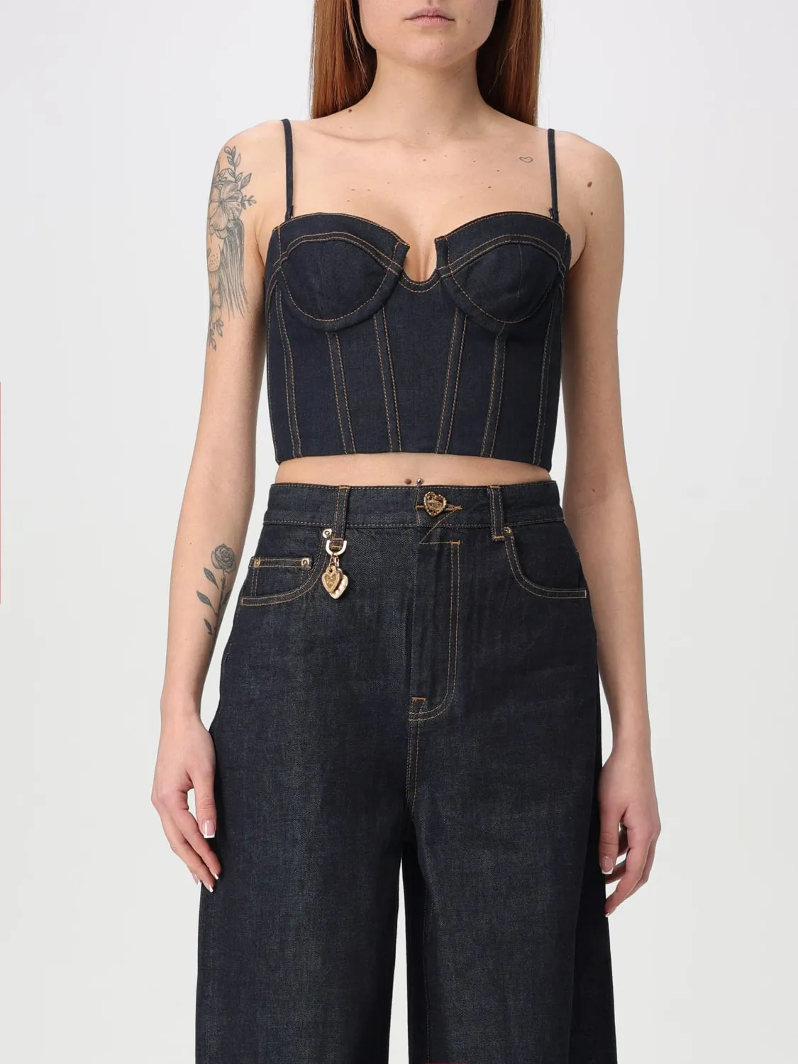 Top a bustier Zimmermann in denim