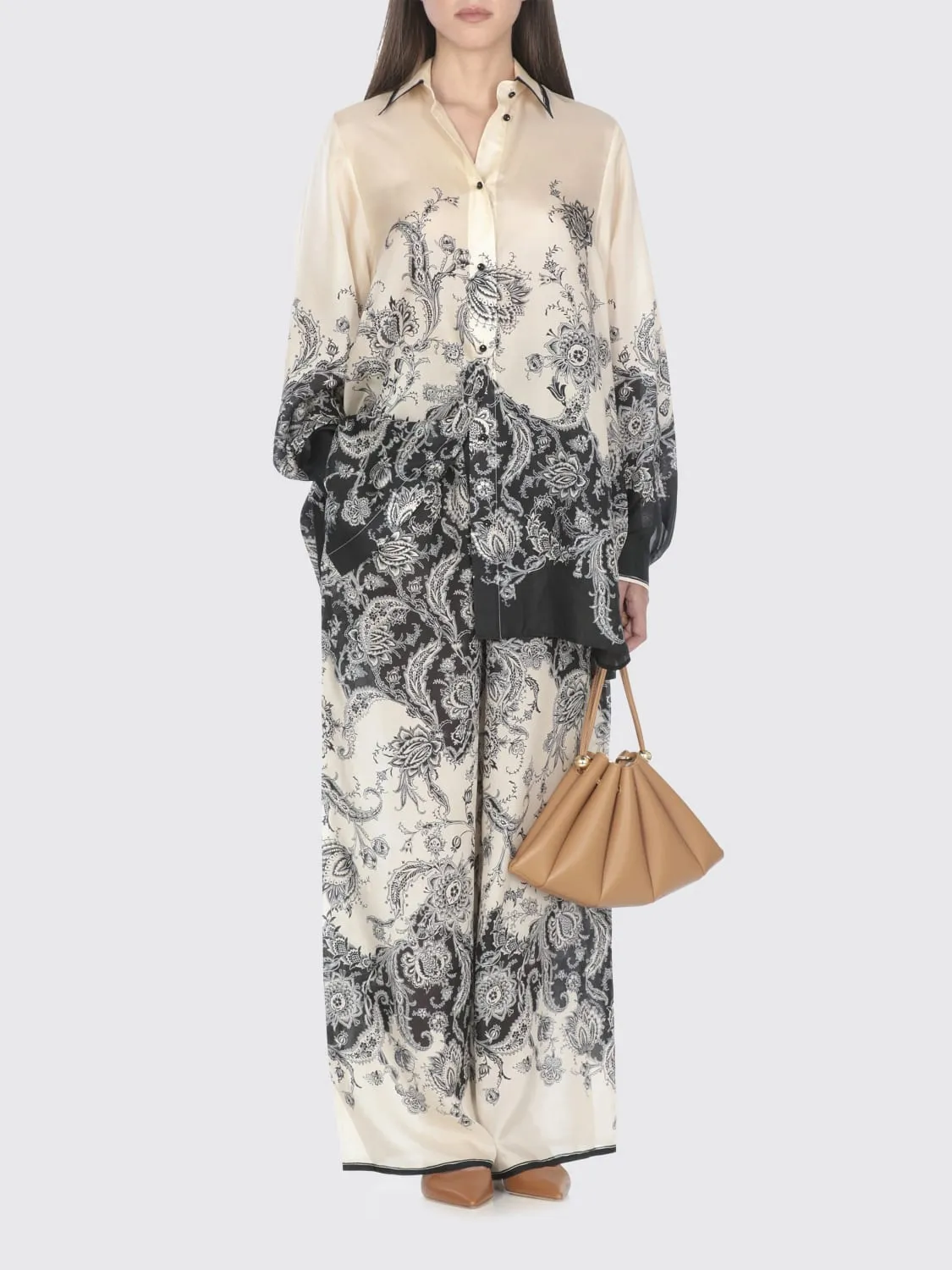 Camicia Zimmermann in seta con stampa floreale