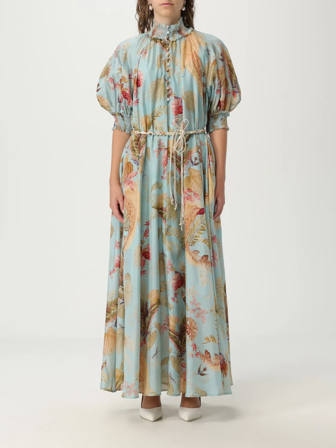 Abito Zimmermann in seta con stampa floreale